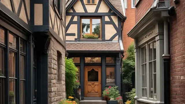 Model Rumah Tingkat Sederhana di Dalam Gang (Sumber: Meta AI)