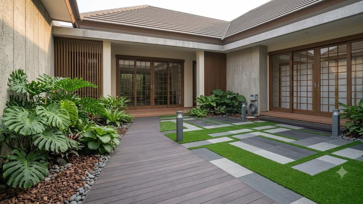 6 Inspirasi Taman Rumah yang Tidak Mudah Kotor, Minim Perawatan untuk Masyarakat Sibuk