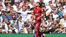 Mampu keluar dari tekanan Fulham, Liverpool sempat mencetak gol melalui Luis Diaz pada menit ke-14. Namun gol akhirnya dianulir wasit usai Andrew Robertson, sang pemberi umpan terlebih dahulu terperangkap offside. (AFP/Justin Tallis)