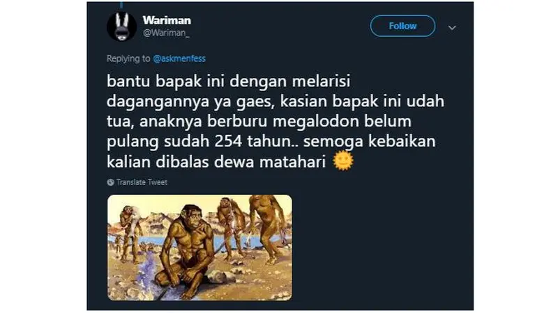 Begini Jadinya Jika Twitter di Zaman Purba Ala Netizen