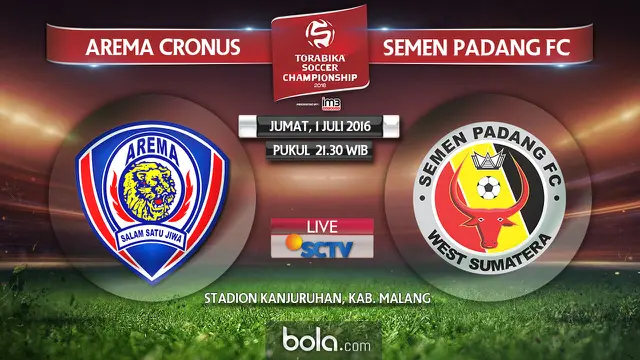 Arema Cronus Vs Semen Padang FC (Bola.com/Adreanus Titus)