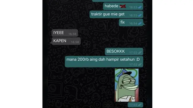 6 Chat Tagih Utang ke Mantan Ini Bikin Elus Dada