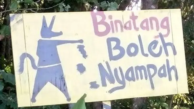 8 Larangan Buang Sampah Kocak Ini Bikin Tepuk Jidat