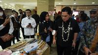 Menteri BUMN Erick Thohir dalam Munas IV KNTI bertajuk "Aksi Kolaborasi Pemenuhan Hak Nelayan Tradisional menuju Indonesia yang Mandiri, Adil, Makmur, dan Lestari" di Gedung Smesco Tower, Jakarta.