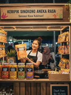 Ilustrasi Ide Usaha Olahan Singkong Kekinian (Foto: Gemini AI)