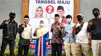 Komedian asal Pamulang, Narji, bentuk relawan sebagai dukungan ke anak Wapres Ma'ruf Amin di Pilkada Tangsel 2020. (Liputan6.com/Pramita Tristiawati)