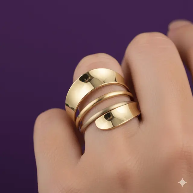 Model Cincin Emas Spiral Unik 2 Gram by Gemini