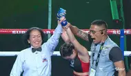 Sabreena Dressler dinyatakan menang angka mutlak saat duel lawan Liyan Zef di partai Influencer Fight Female Superstar Knockout Vol.3 di Jakarta Convention Center, Senayan, Jakarta, Sabtu (9/8/2025) malam. (Ist)