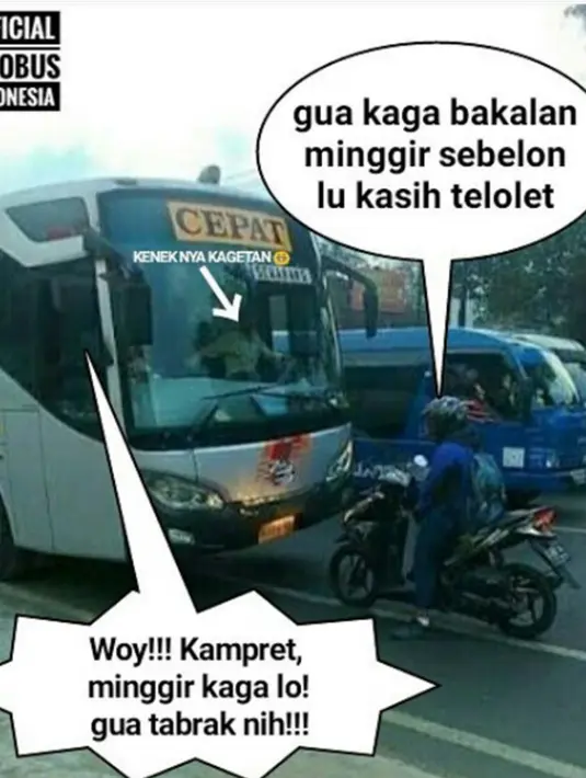 Minta telolet yang sangat ekstrem.(Bonsaibiker.com)