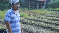 Fredy Liuw, salah seorang petani bunga lokal Tomohon. (Liputan6.com/Yoseph Ikanubun)
