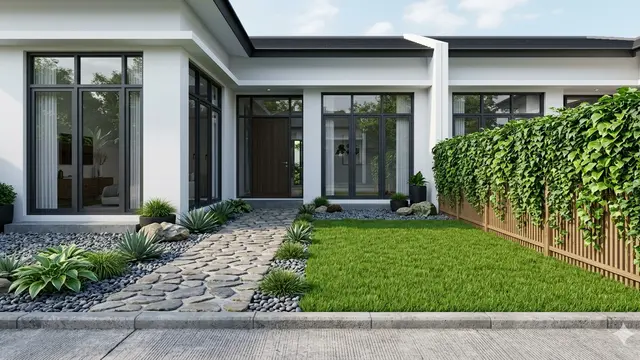 Ide Desain Halaman Rumah dengan Tanaman Rambat Biar Jadi Taman Tersembunyi. Gemini