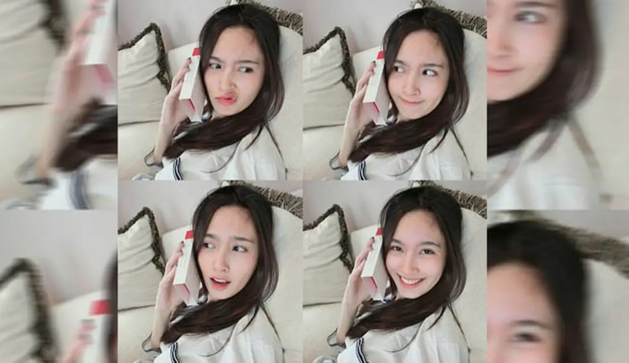 Melalui akun Instagram miliknya, Nong Poy menggunggah berbagai foto selfie yang menunjukkan kecantikan wajahnya di dapatkan secara alami. (instagram.com/poydtreechada)