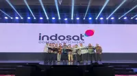 Konferensi Pers Merger dan Akuisisi PT Indosat Tbk dan PT Hutchison 3 Indonesia, Selasa (4/1/2022) (Foto: Liputan6.com/Pipit I.R)