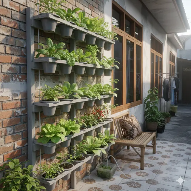 Kebun sayur tanpa tanah untuk rumah sempit (Foto: Gemini AI)