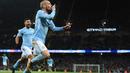Pemain Manchester City, David Silva mencatatkan namanya dalam daftar pemberi assist terbanyak di Premier League dengan koleksi delapan assist hingga pekan ke-16. (AFP/Oli Scarff)
