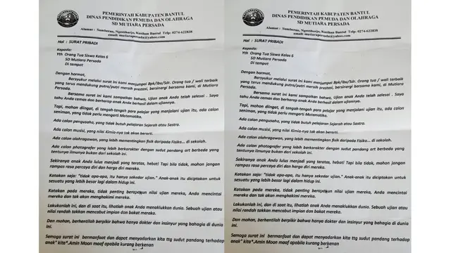 Surat Kepala Sekolah