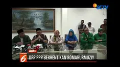 DPP Partai Persatuan Pembangunan (PPP) hentikan sementara Romahurmuziy usai ditetapkan sebagai tersangka kasus suap pengisian jabatan di Kementerian Agama.