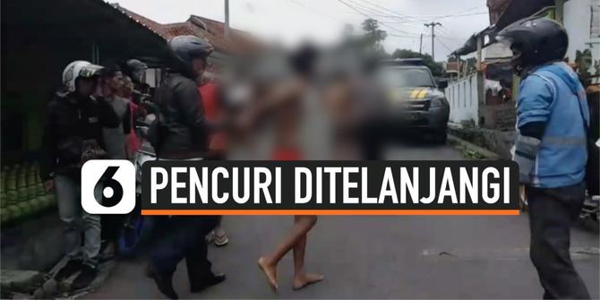 VIDEO: Warga Telanjangi Pencuri Kotak Amal Masjid di Garut