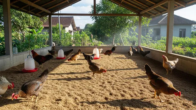 Kandang Ayam Alas Sekam Padi
