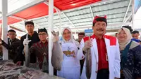 Banyuwangi Fish Market Festival yang dipusatkan di kawasan Kampung Mandar. (Hermawan/Liputan6.com)