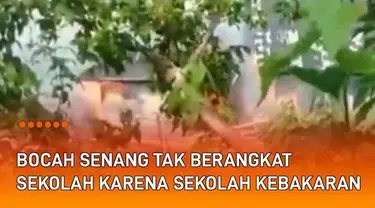 Kebakaran bangunan kerap kali menimbulkan tangis akibat kerugian. Tapi video yang viral baru-baru ini tunjukkan reaksi berbeda. Bocah laki-laki itu terdengar ceria ketika merekam sekolahnya terbakar.