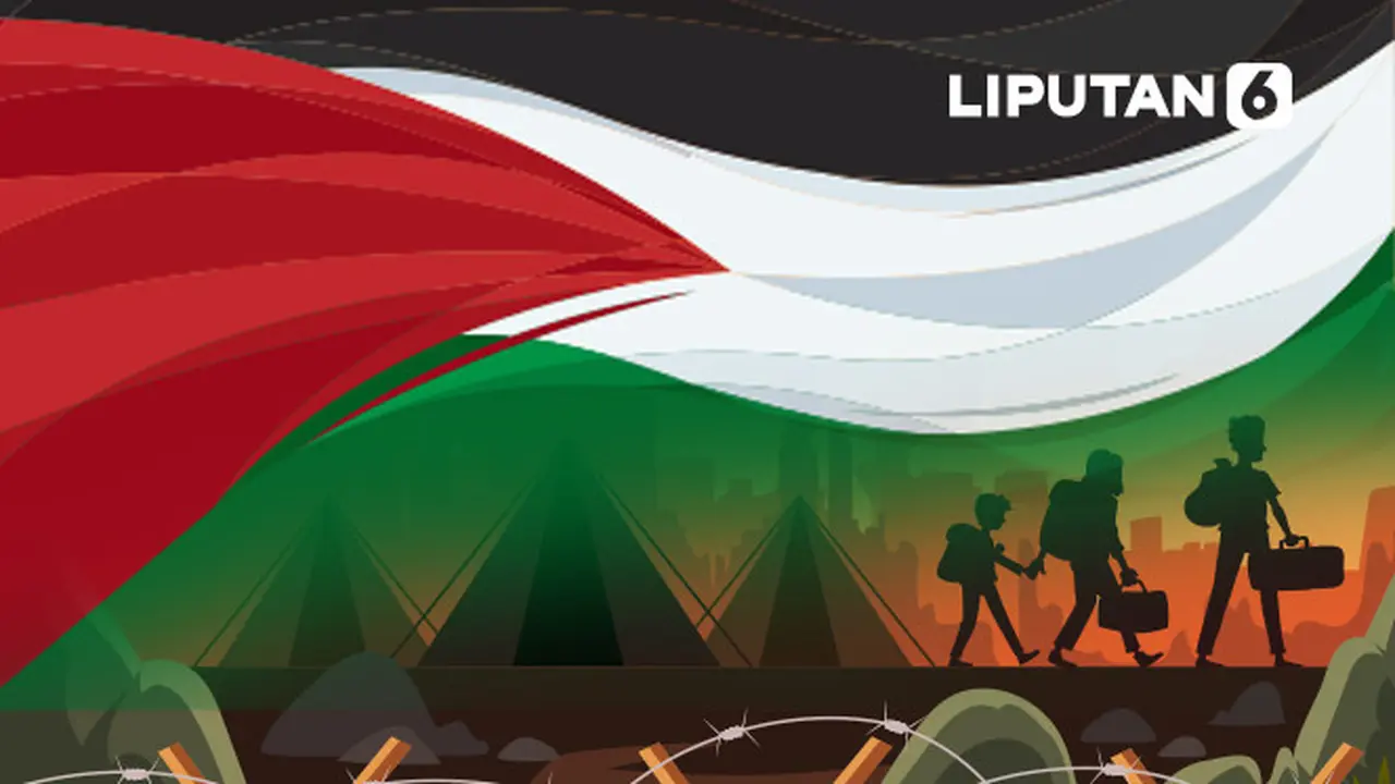 Banner Infografis Daftar Negara Mengakui dan Belum Mengakui Palestina.