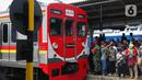 KRL seri Tokyu 8500 pertama kali dibeli oleh KAI Commuter pada tahun 2009 dan langsung menjadi ikon perusahaan saat itu. (Liputan6.com/Angga Yuniar)