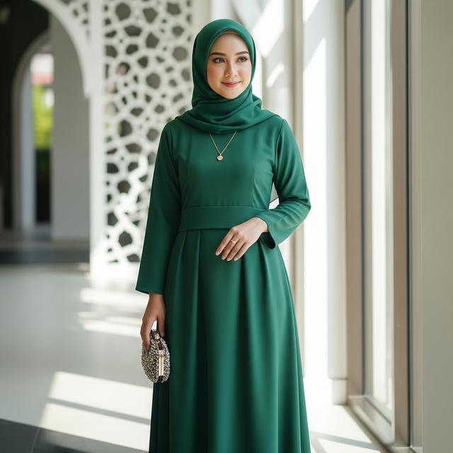 6. Abaya dengan Potongan Fitted