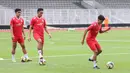 John Herdman juga menyebut Bulgaria adalah tim kuat dan tantangan sesungguhnya bagi Timnas Indonesia. Tampak dalam foto, para pemain Timnas Indonesia saat sesi latihan untuk FIFA Series 2026 Stadion Madya, Kompleks Gelora Bung Karno, Senayan, Jakarta, Minggu (29/3/2026). (Bola.com/M Iqbal Ichsan)