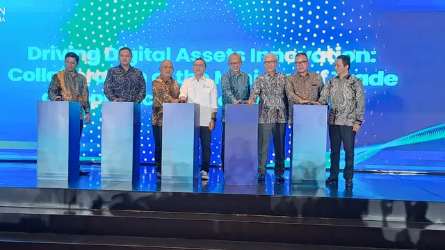Menteri Perdagangan (Mendag) Zulkifli Hasan (Zulhas) saat peresmian Bursa Aset Kripto.