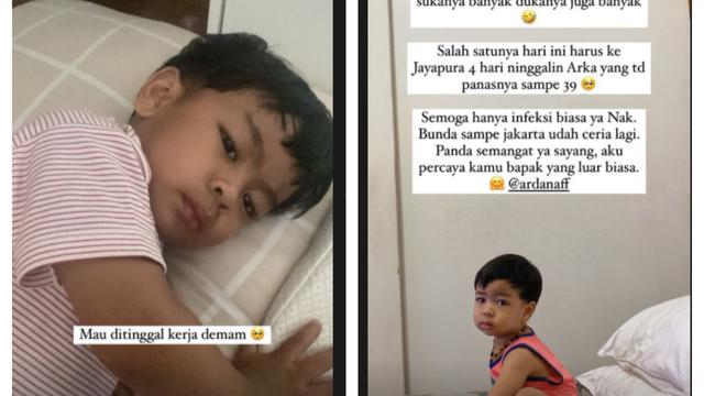Tantri Kotak Galau Harus Tinggalkan Putranya yang Demam Tinggi ke Luar Kota. (instagram.com/tantrisyalindri)