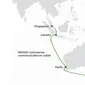 Kabel yang dinamai Indigo itu akan membentang sekitar 9000 kilometer antara Perth dan Singapura pada kecepatan 18 terabit per detik. (Sumber Google)
