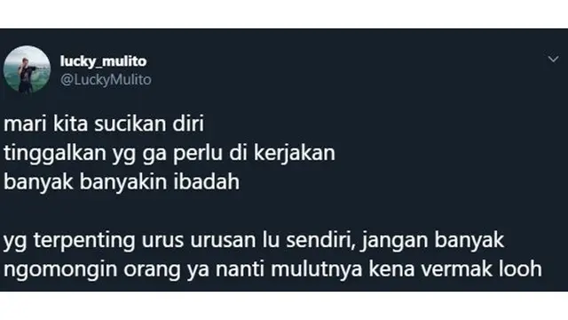 5 Imbauan Mari Sucikan Diri Ala Netizen Ini Bikin Senyum Tipis