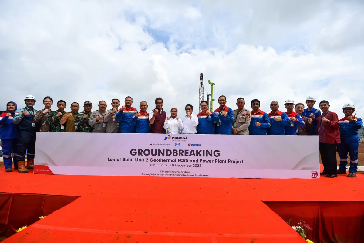 PT Pertamina Geothermal Energy Tbk.(PGE) melaksanakan groundbreaking proyek Pembangkit Listrik Tenaga Panas Bumi (PLTP) Lumut Balai Unit 2 di Kabupaten Muara Enim, Sumatera Selatan
