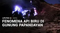 Gunung Papandayan yang biasanya ramai dikunjungi untuk trekking di akhir pekan, mencuri perhatian dengan kemunculan fenomena blue fire atau api biru.