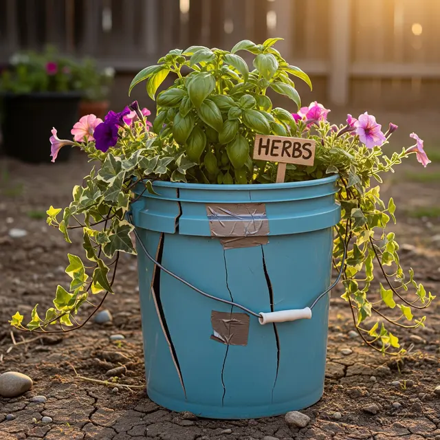 Ide Berkebun Murah Tanpa Membeli Pot Tanaman (AI Generated)