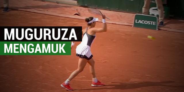 VIDEO: Kalah di Prancis Terbuka, Petenis Cantik Spanyol Ini Mengamuk ke Penonton