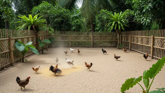8 Desain Kandang Ayam dengan Area Bermain Pasir, Nikmati Beragam Manfaatnya