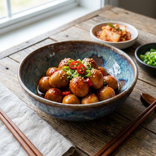 Resep Telur Puyuh Kecap Pedas ala Korea/Gemini AI