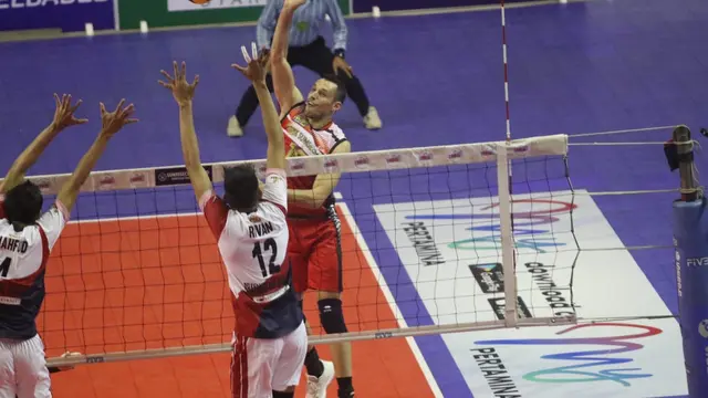 Surabaya Bhayangkara Samator Vs  Palembang Bank Sumselbabel