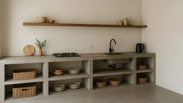 Model Dapur Tanpa Keramik Minimalis