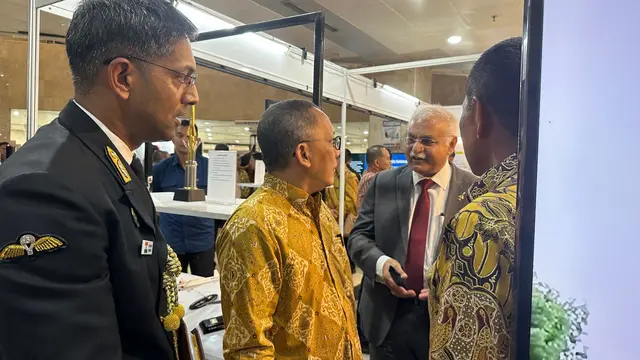 Temu Bisnis Industri Strategis Berbasis Riset dan Inovasi di Kawasan Puspiptek, Serpong, Senin (21/4/2025).