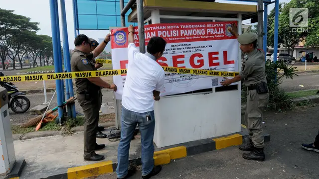 Parkiran Liar  Disegel Satpol PP