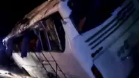 Enam orang tewas dalam kecelakaan bus dengan truk di Alas Roban. 