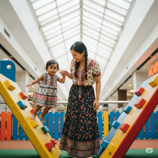 Inspirasi Outfit Anak dan Ibu Terbaru 2025. Foto: Gemini