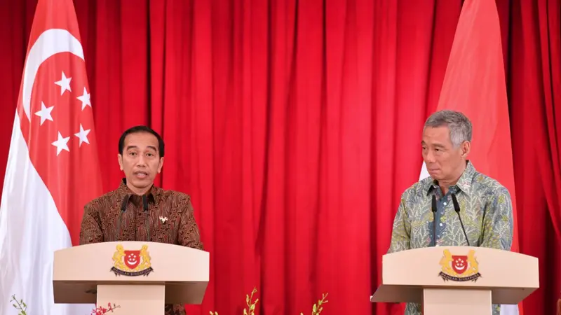 Presiden Jokowi dan PM Singapura Lee Hsein Loong