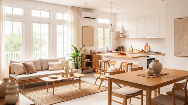 Gaya Skandinavia (Japandi) yang Hangat dan Terang