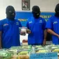 Kuri dan pengedar narkoba yang ditangkap Badan Narkotika Nasional Provinsi Riau. (Liputan6.com/M Syukur)
