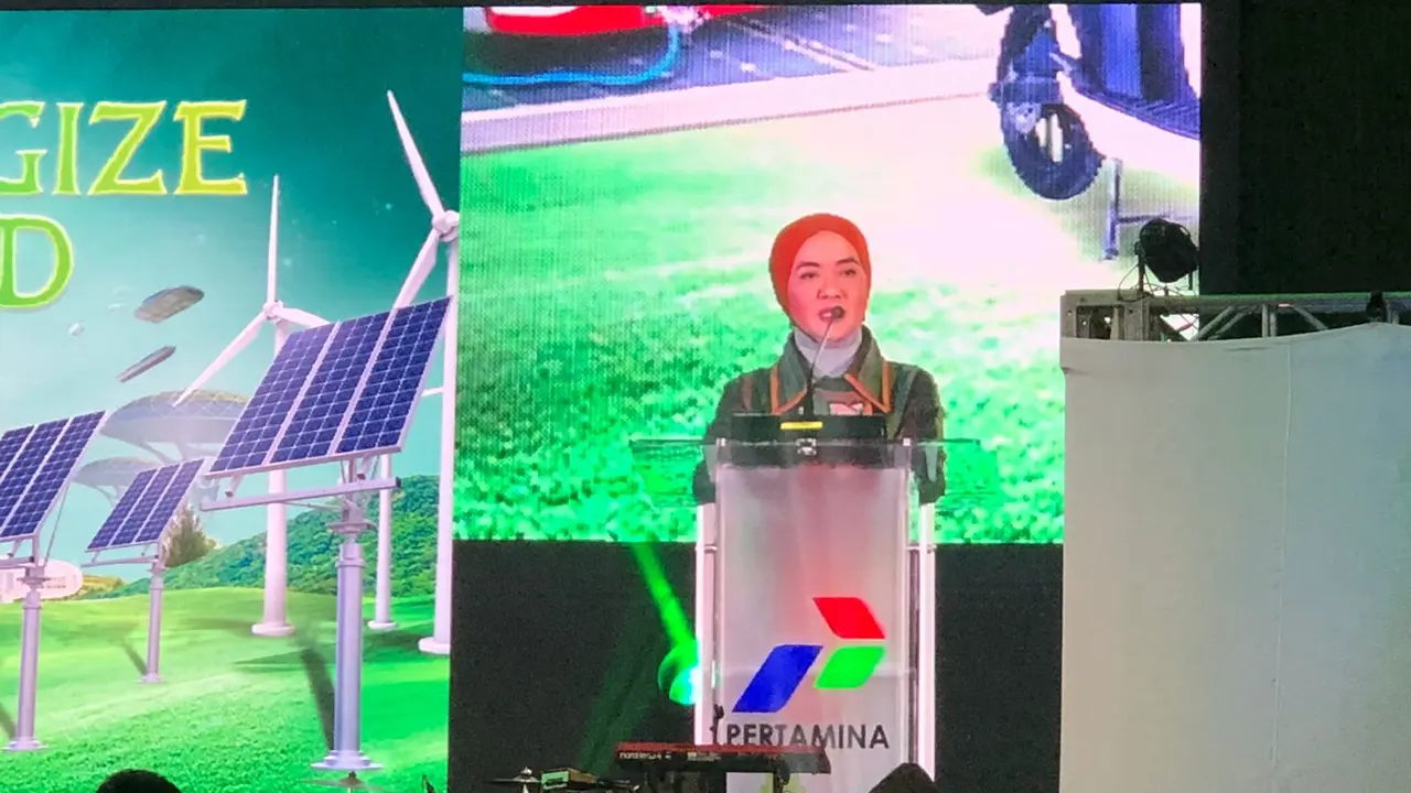 Direktur Utama PT Pertamina (Persero), Nicke Widyawati dalam Launching Pertamina New & Renewable Energy, Kamis (3/11/2022).