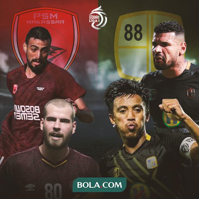 PSM Makassar vs Barito Putera - Wiljan Pluim, Everton Nascimento Vs Renan Alves, Bayu Pradana